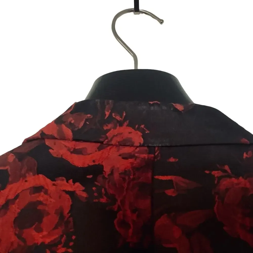 Biarelli Red/Black Rose Peak-Lapel Dinner Tuxedo Set